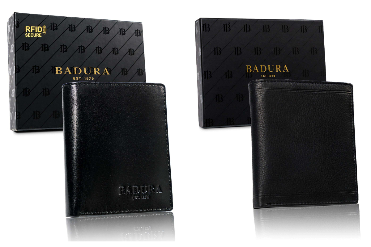 Prezent dla mężczyzny ze spórzanym portfelem w kolorze czarnym